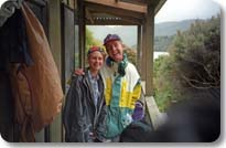 Rob and Val at the North Arm Hut